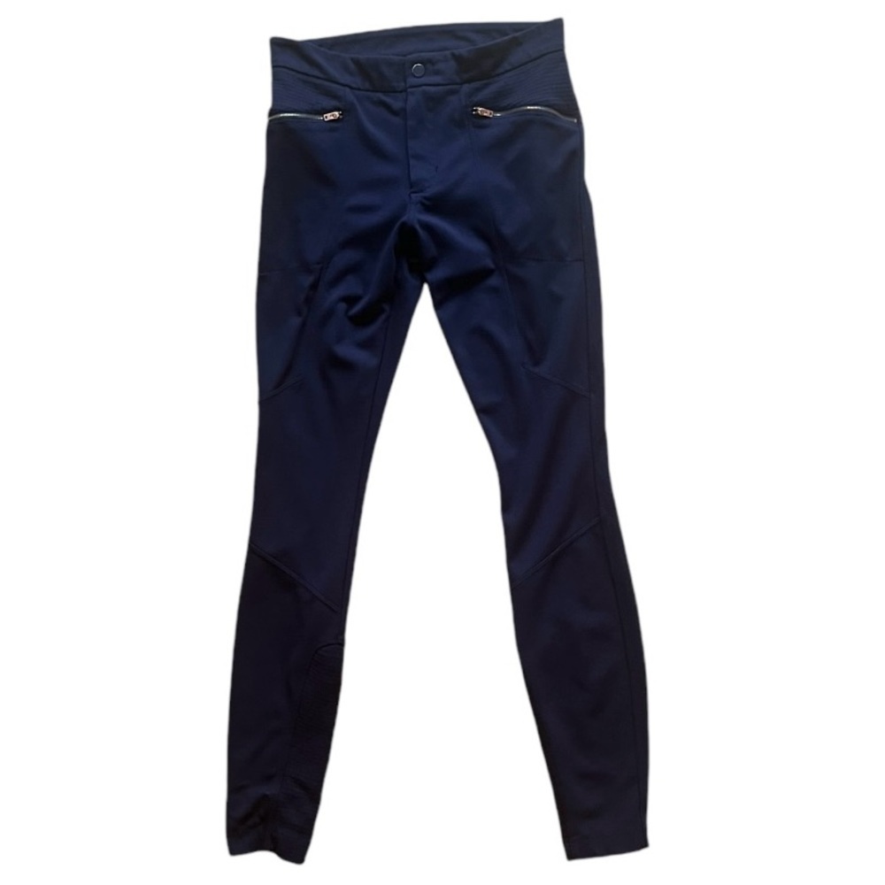 Athleta Navy Pants with Rose Gold Zippers, Women’s Size 4